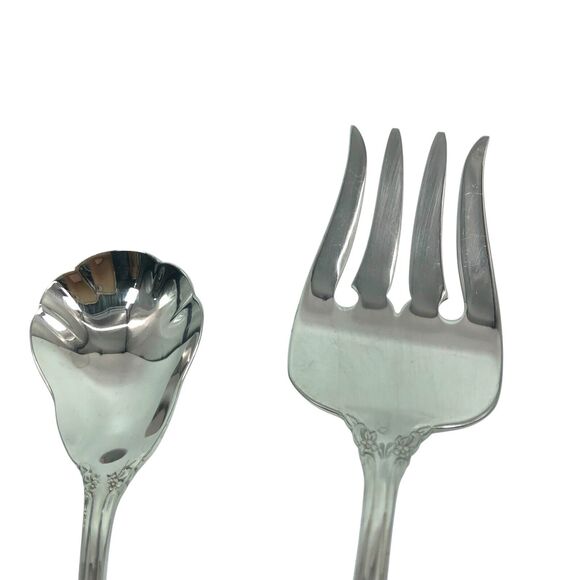 Oneida DOVER Heirloom Stainless Hostess Set of 3 Fork Gravy Ladle Sugar Spoon - Picture 3 of 7